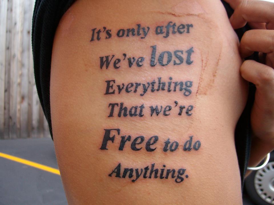 inspirational quote tattoo