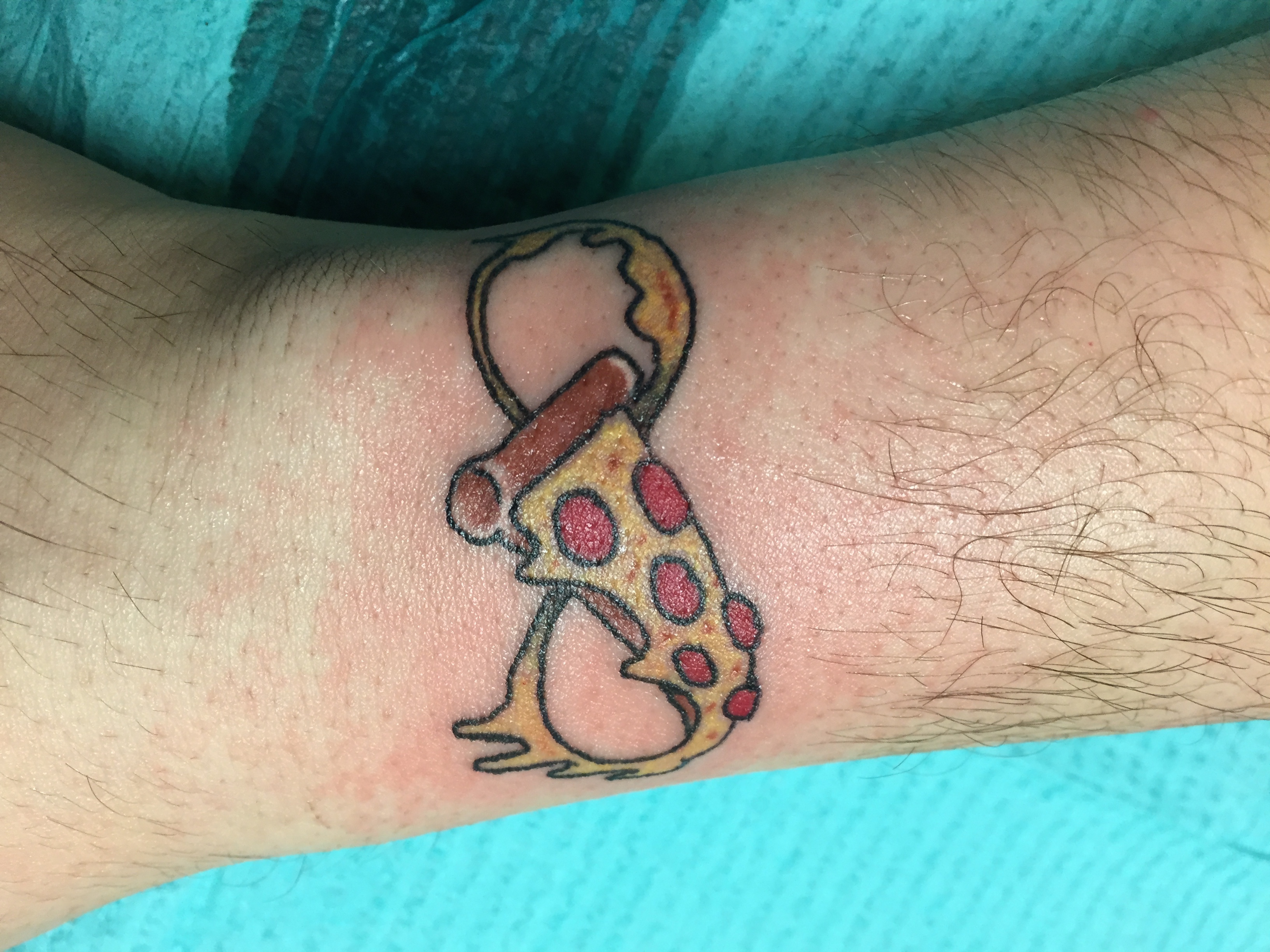mini Infinity Pizza Tattoo