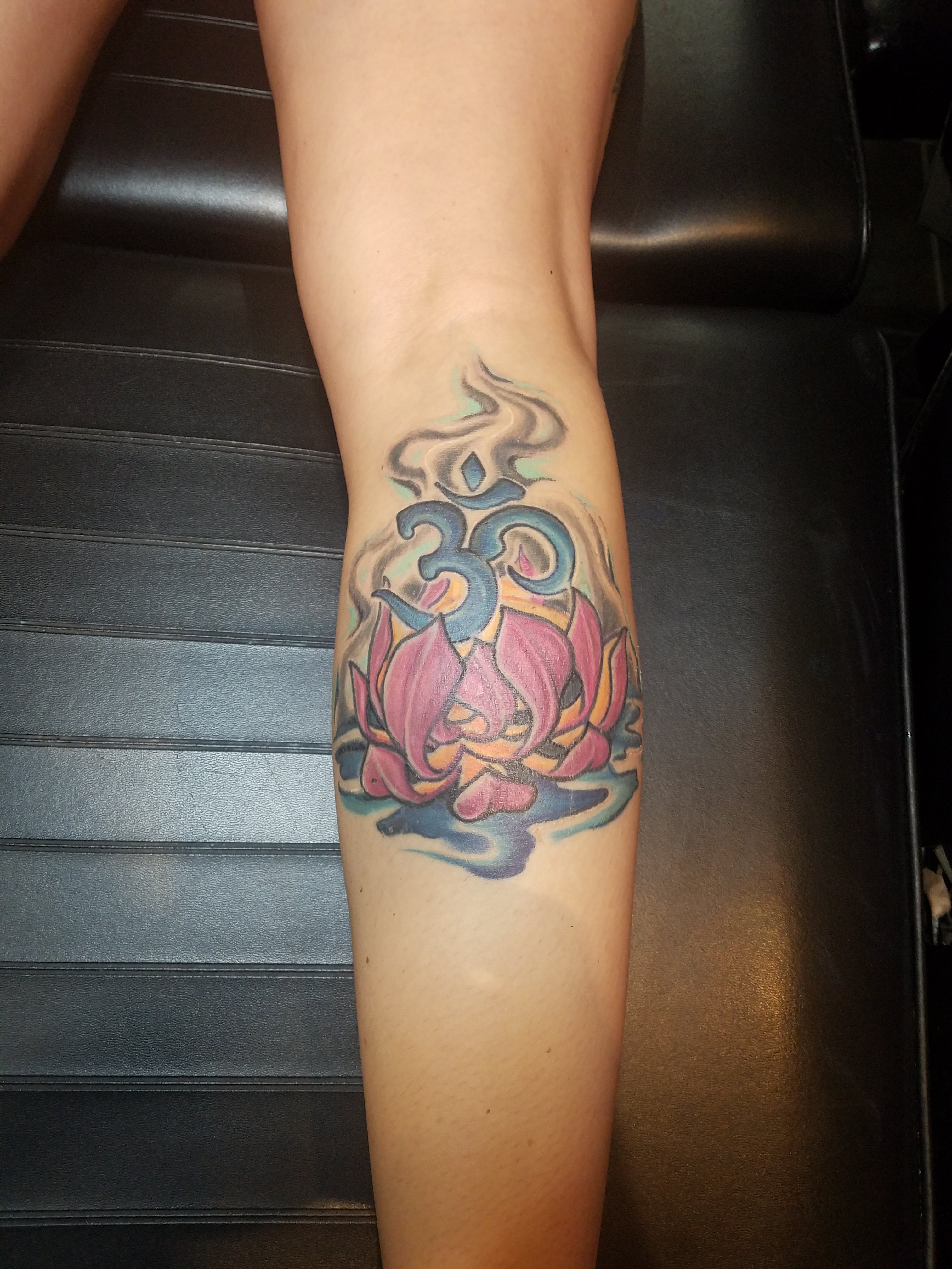 Flaming heart tatto