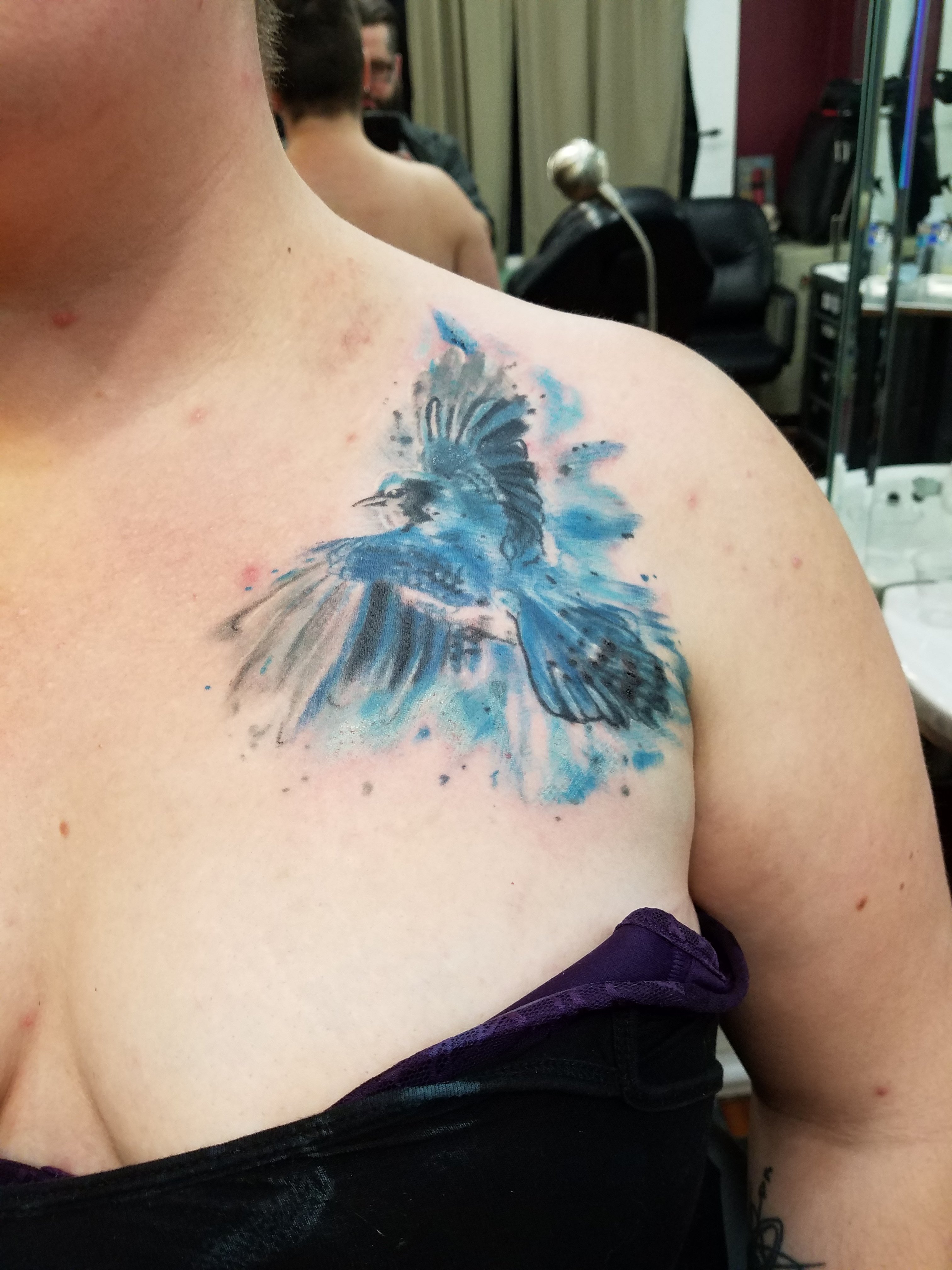 Watercolor artistic tattoo indy